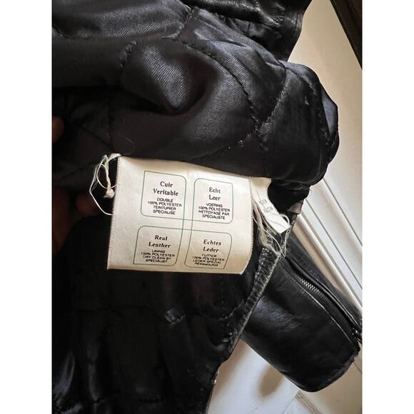 Vintage SA’HER Leathers Motorcycle Jacket Embossed “AMERICA” Eagle 80s L - Picture 5 of 16